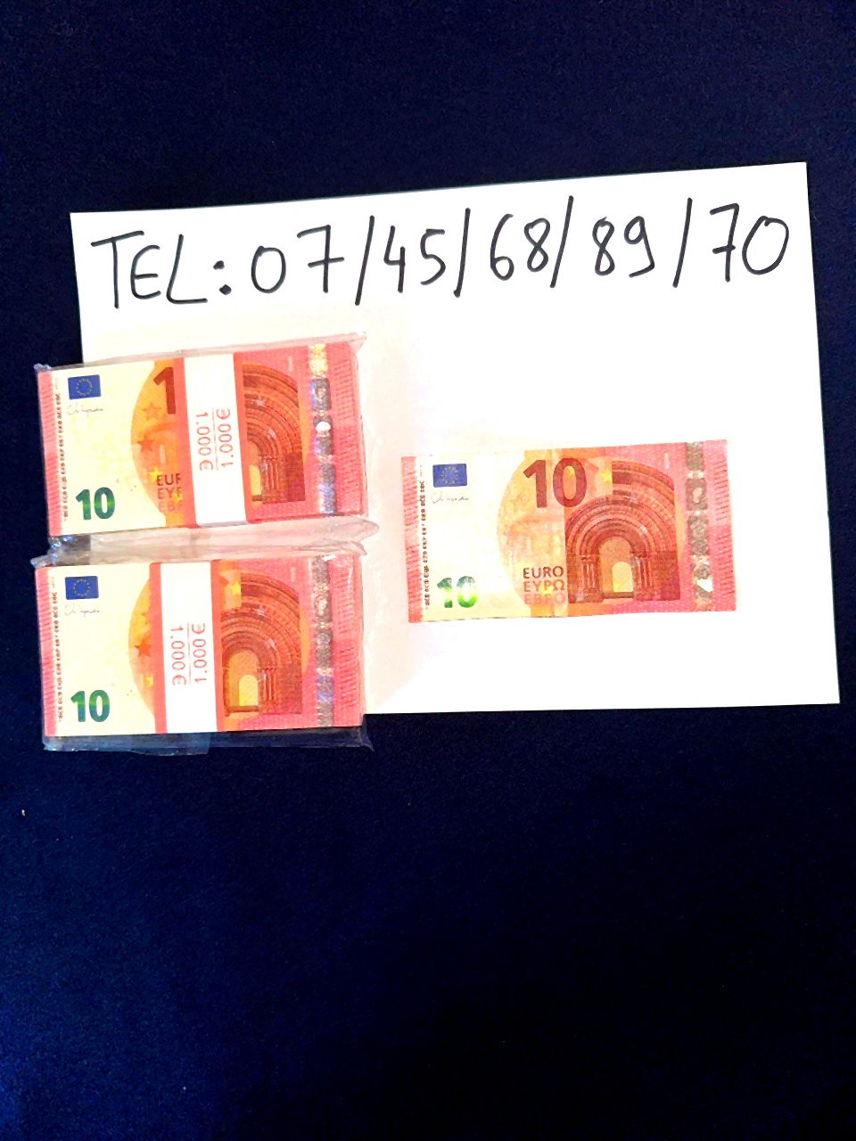 Billet factice money pour tournage (fabrication Italie)